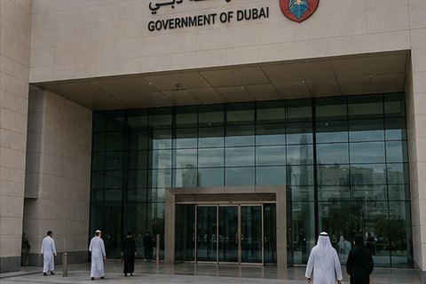 UAE government office facade for certified government translation — CLANGS Translation UAE